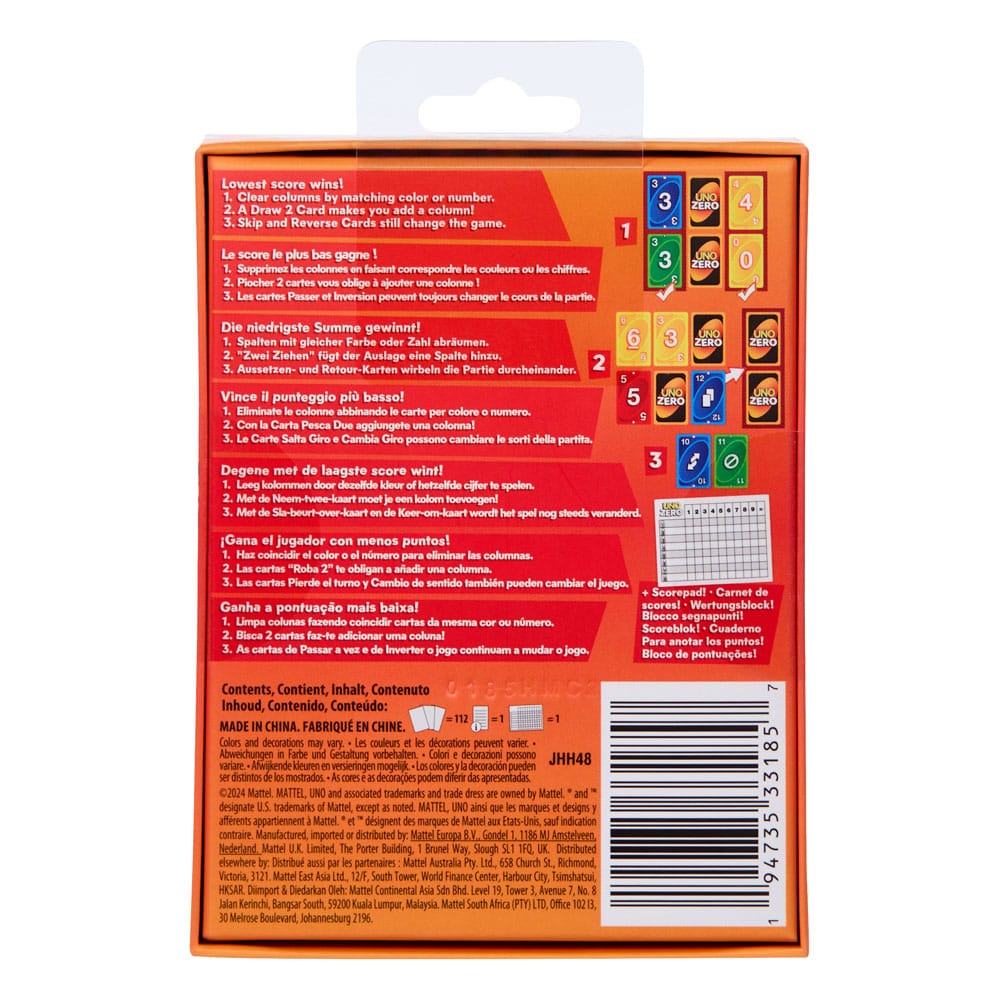 UNO Zero Card Game P049416