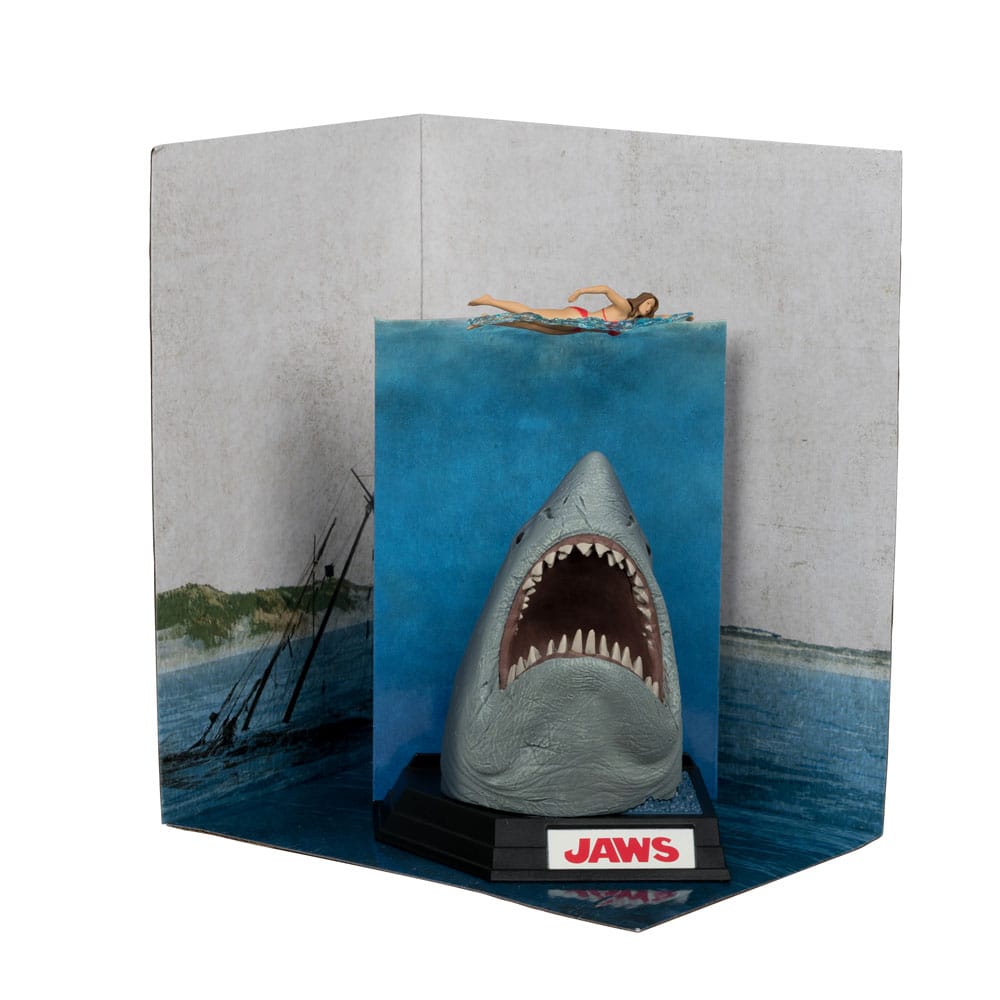 JAWS MOVIE MANIACS PVC STATUE JAWS (50TH ANNIVERSARY) 16 CM P049520