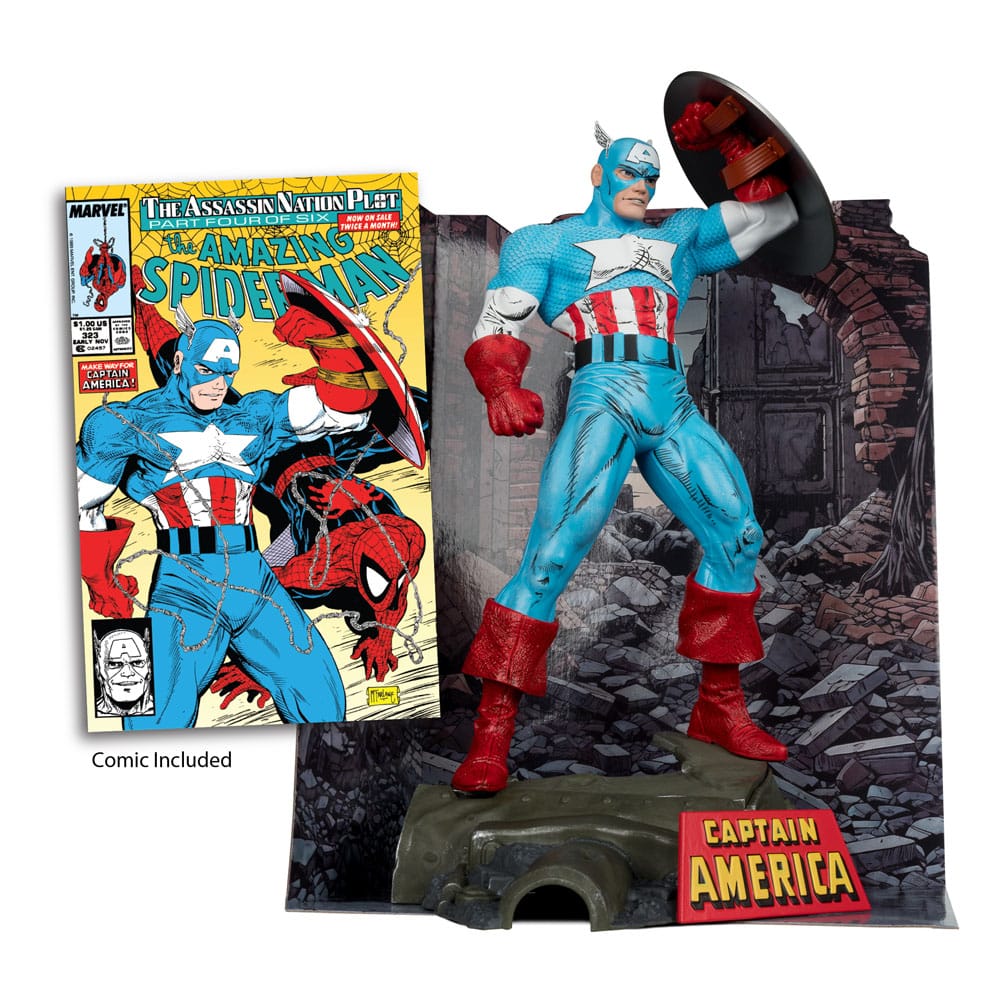 Hot Deals Marvel PVC Statue 1/6 Captain America (The Amazing Spider-Man #323) 28 P049550