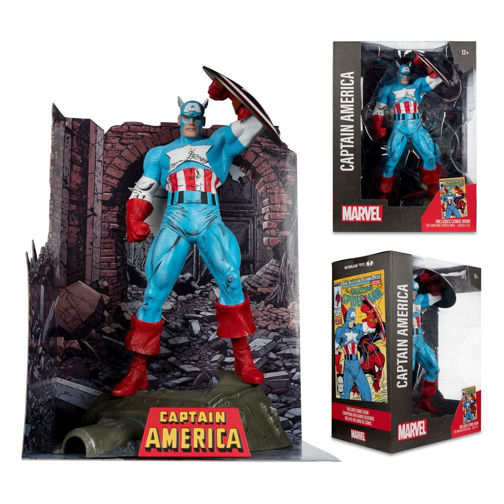 Hot Deals Marvel PVC Statue 1/6 Captain America (The Amazing Spider-Man #323) 28 P049550