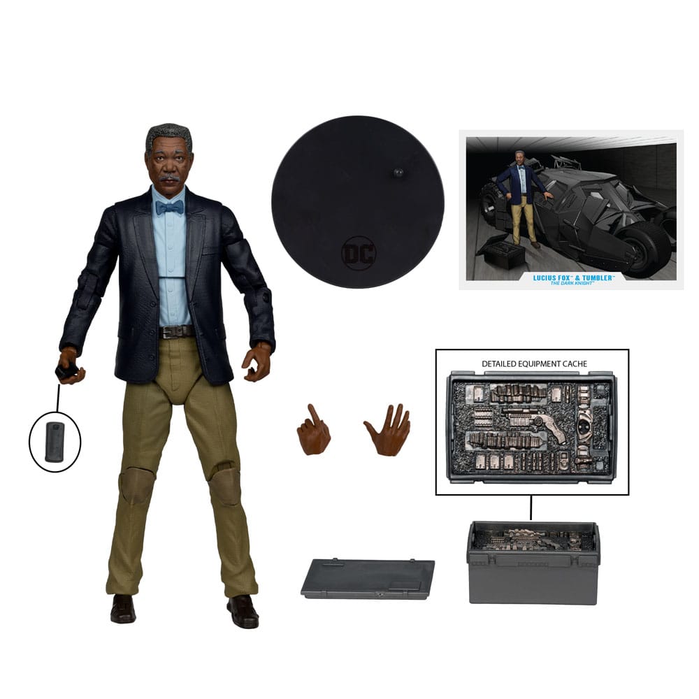 DC Multiverse Vehicle Tumbler with Lucuis Fox (The Dark Knight) (Gold Label) P049587
