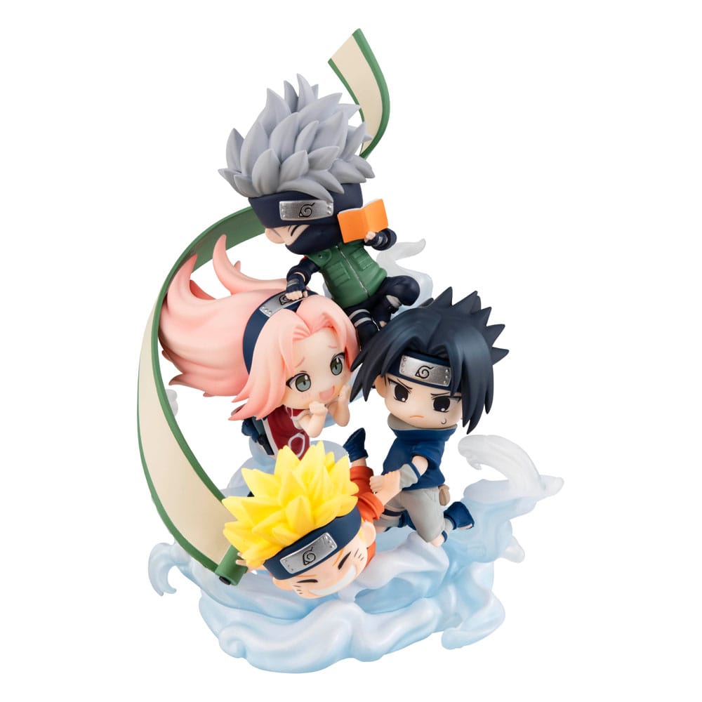 NARUTO SHIPPUDEN FIGUNITY PVC MINI STATUE GATHER HERE, TEAM 7 13 CM