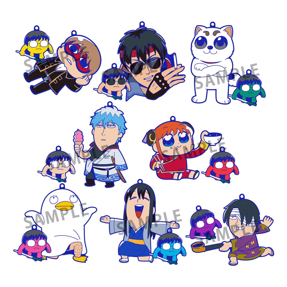 Gintama x Okawabukubu Rubber Mascot Buddycolle Rubber Charms Gintama Oshanti 7 cm Assortment (8) P050283