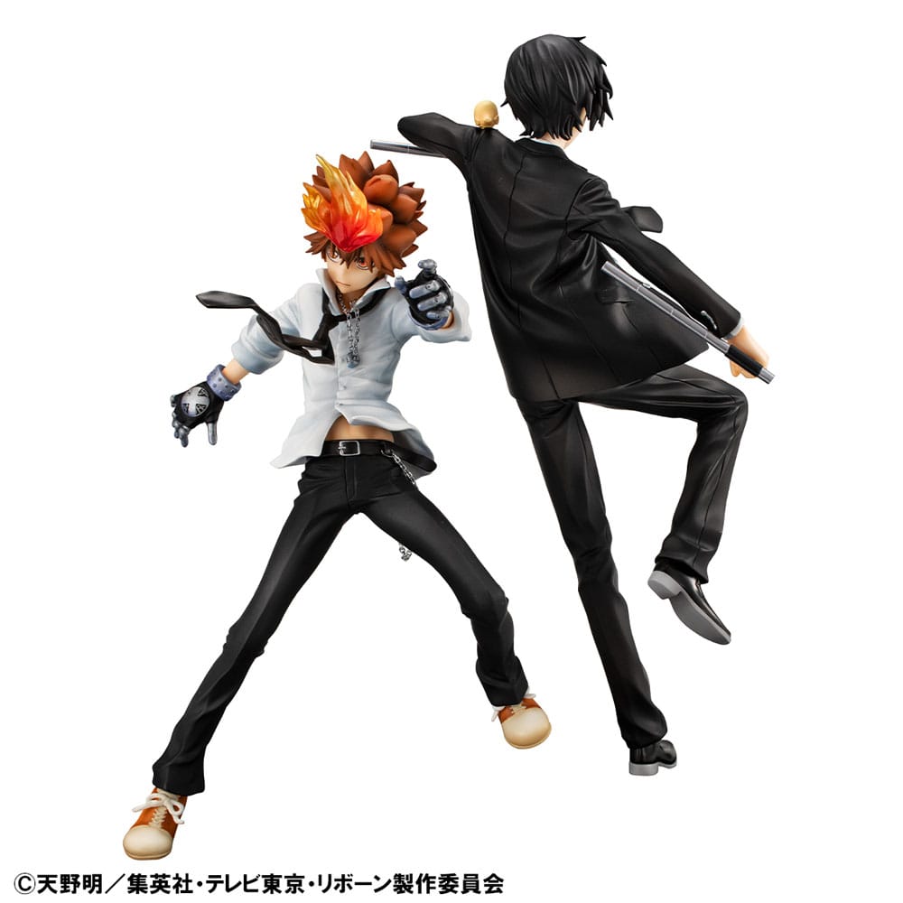 Katekyo Hitman Reborn! G.E.M. Series PVC Statue Tsunayoshi Sawada & Kyoya Hibari & Reborn Set 21 cm P050460
