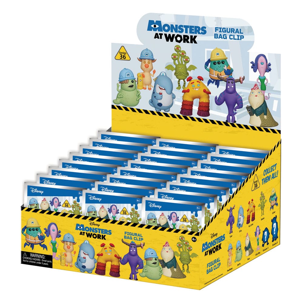 Monsters, Inc. 3D PVC Bag Clips Series 36 Display (24)