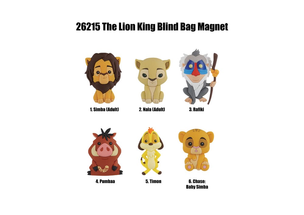 The Lion King Magnets blind pack Series 1 Display (12) P067699