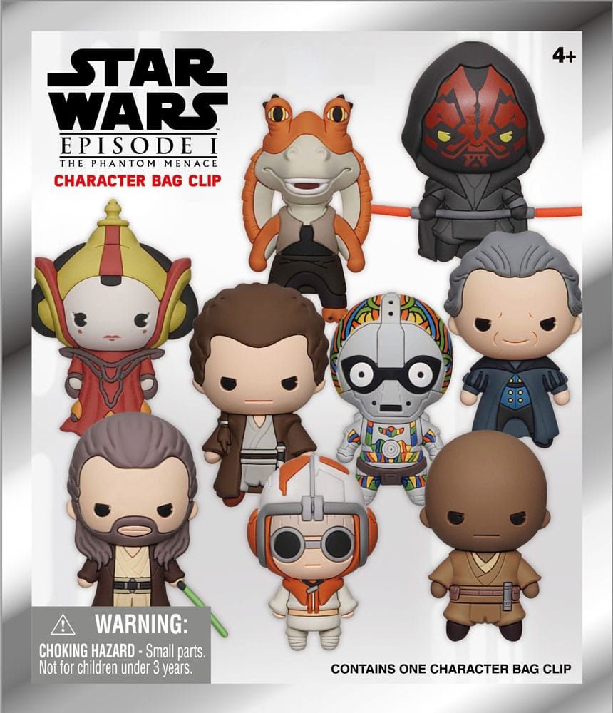 Star Wars  3D PVC Bag Clips The Phantom Menace Display (24) P051257