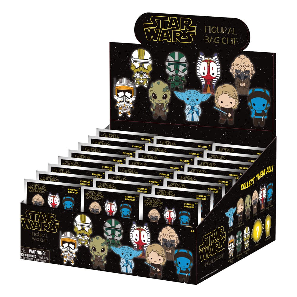 Star Wars-EP III Revenge Of Sith 3D PVC Bag Clips Series 1 Display (24) P051274