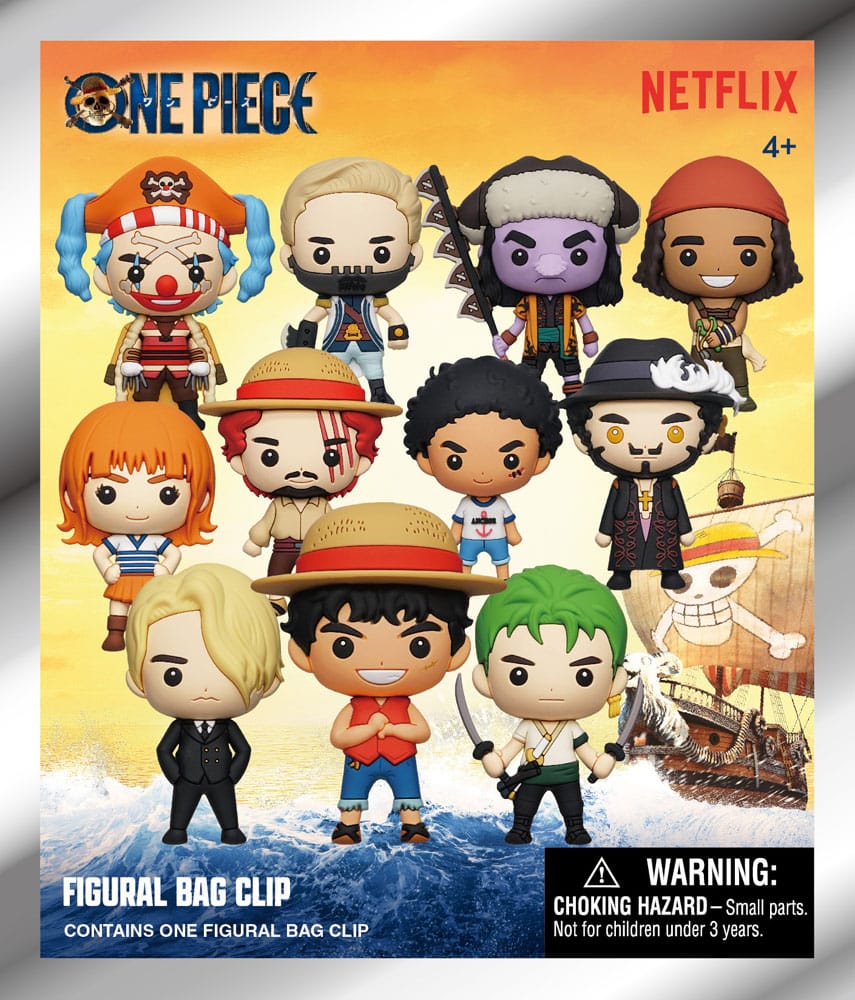 One Piece 3D PVC Bag Clips Netflix Series 1 Display (24) P051298