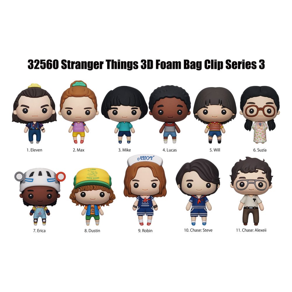Stranger Things 3D PVC Bag Clips Series 3 Display (24) P051299