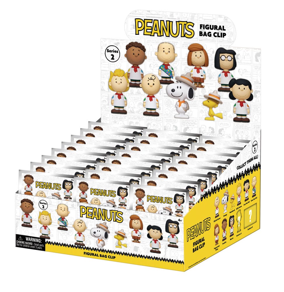 Peanuts 3D PVC Bag Clips Snoopy Series 2 Display (24) P051313