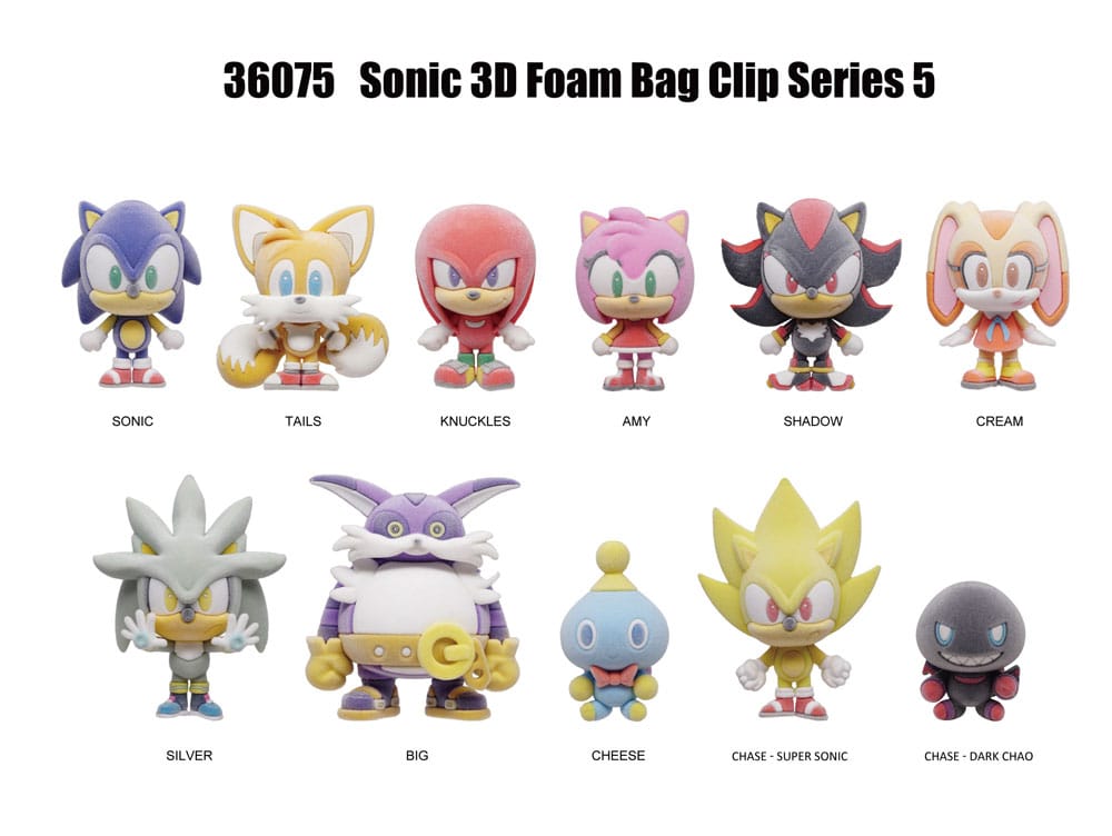 Sonic the Hedgehog PVC Bag Clips Flocking Series 5 Display (24) P067764