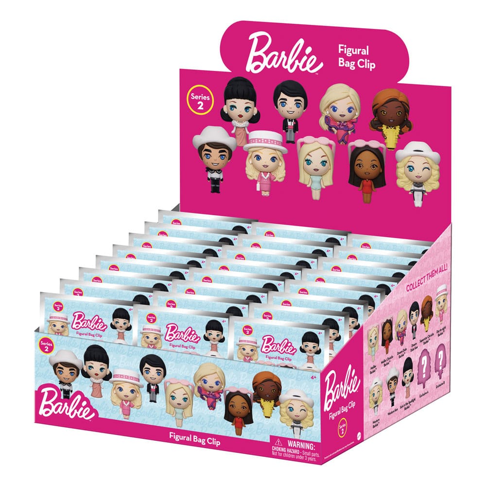 Barbie 3D Foam Bag Clips Series 2 Display (24) P065971