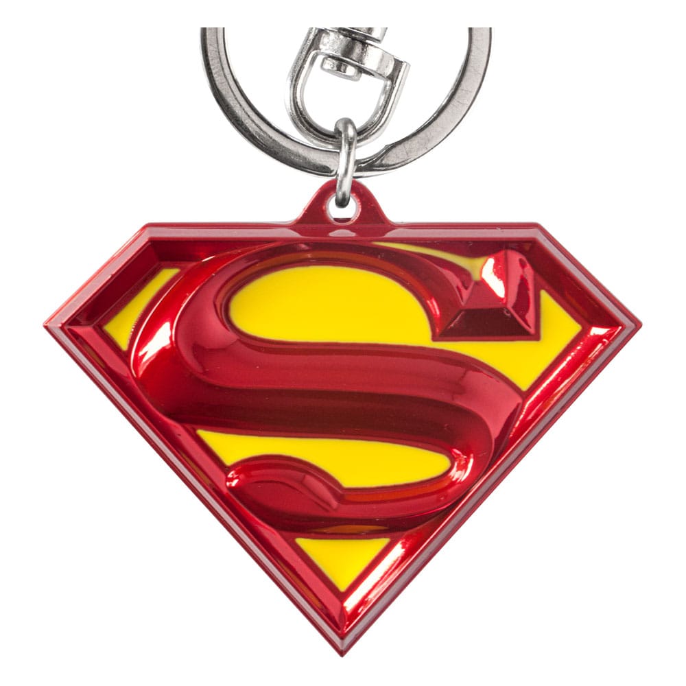DC Pewter-Keychain Superman Logo coloured P051338