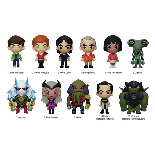 Ben 10 3D PVC Bag Clips Display (24) P051350