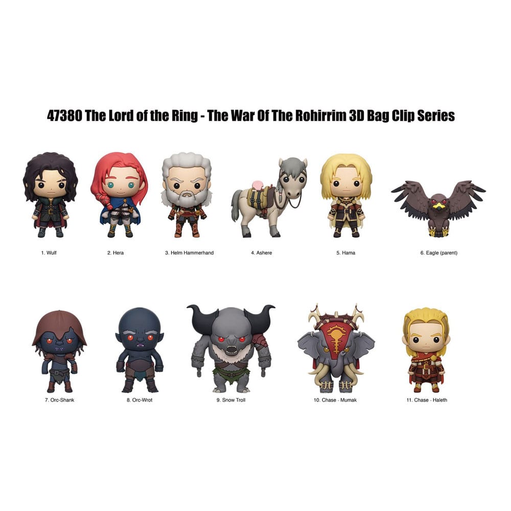 Lord of the Rings: War of Rohirrim 3D PVC Bag Clips Display (24) P051380