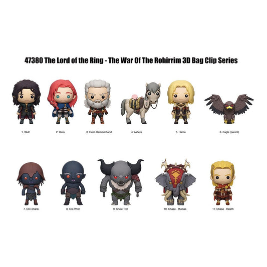Lord of the Rings: War of Rohirrim 3D PVC Bag Clips Display (24) P051380