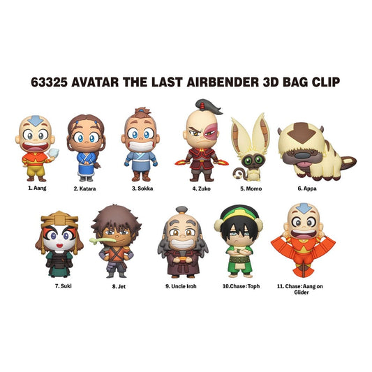 Avatar: The Last Airbender 3D PVC Bag Clips Series 1 Display (24) P051432