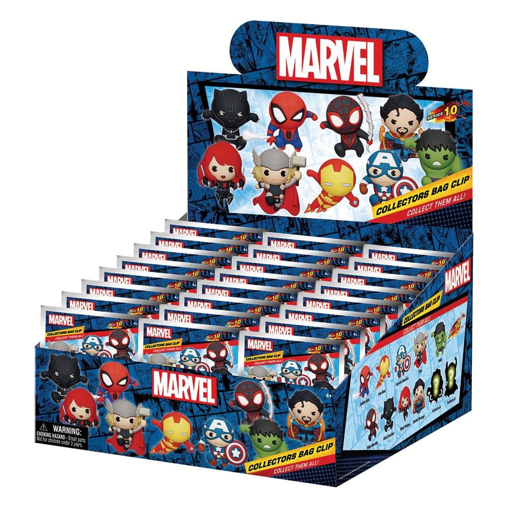 Marvel 3D PVC Bag Clips Series 10 Classics Display (24) P051468