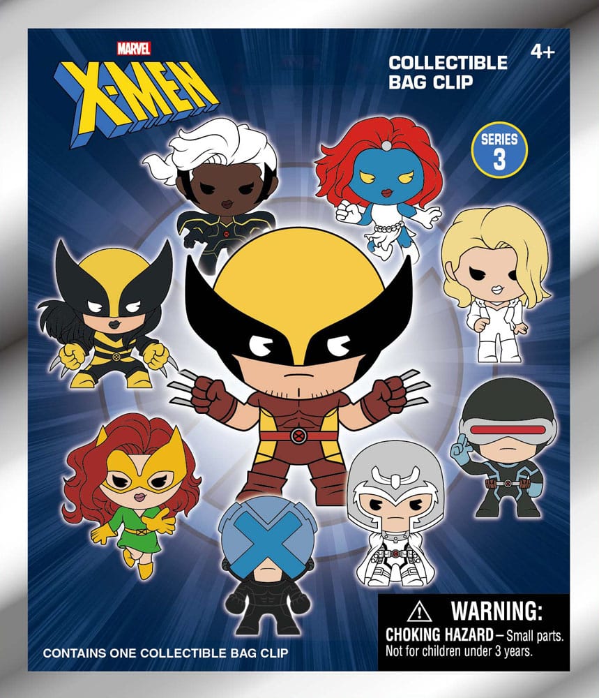 Marvel 3D Foam Bag Clips X-men Classic Series 3 Display (24)