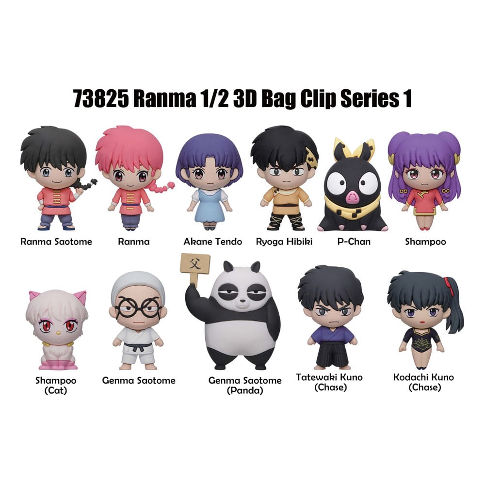 Ranma 1/2 3D PVC Bag Clips Series 1 Display (24) P051562
