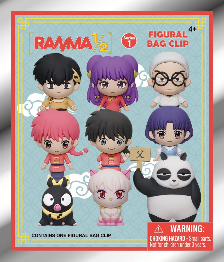Ranma 1/2 3D PVC Bag Clips Series 1 Display (24) P051562
