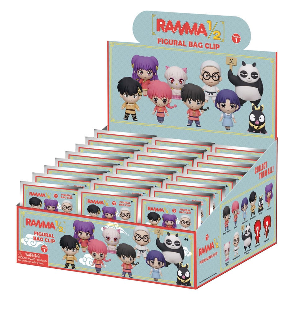 Ranma 1/2 3D PVC Bag Clips Series 1 Display (24) P051562
