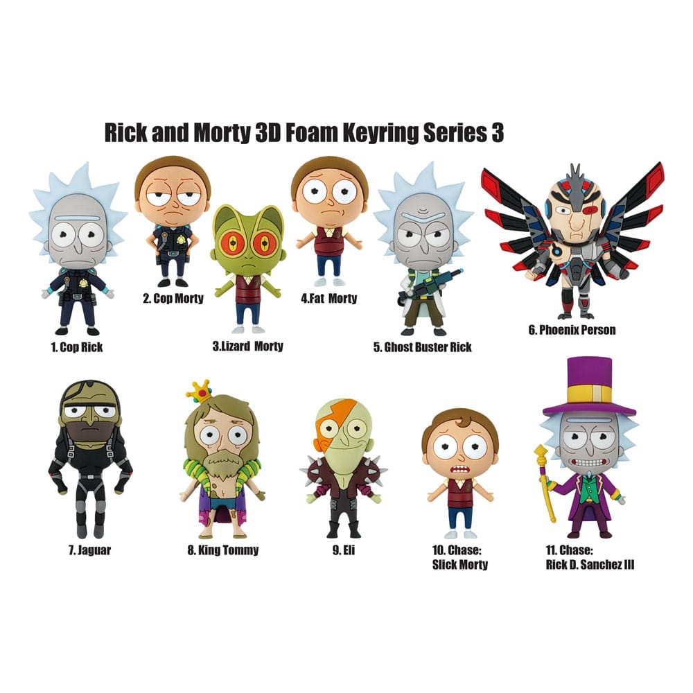 Rick and Morty PVC Bag Clips Series 3 Display (24) P051563