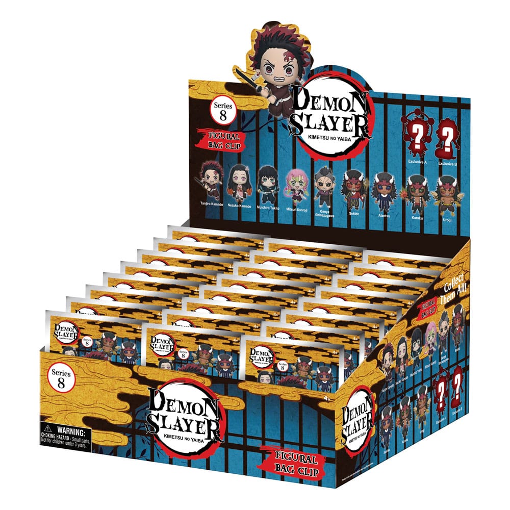 Demon Slayer Season 3 3D Foam Bag Clips Series 8 Display (24) P065981
