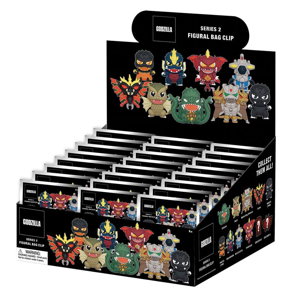 Godzilla 3D PVC Bag Clips Series 2 Display (24) P051587
