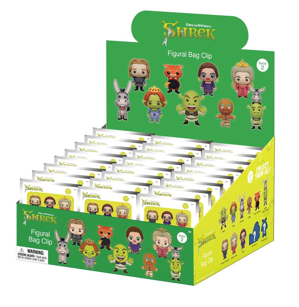 Shrek PVC Bag Clips Series 2 Display (24) P051599