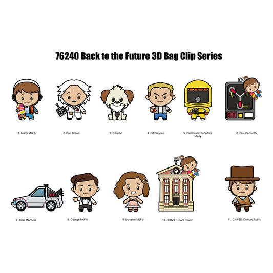 Back to the Future 3D PVC Bag Clips 40th Anniversary Series 1 Display (24) P051600