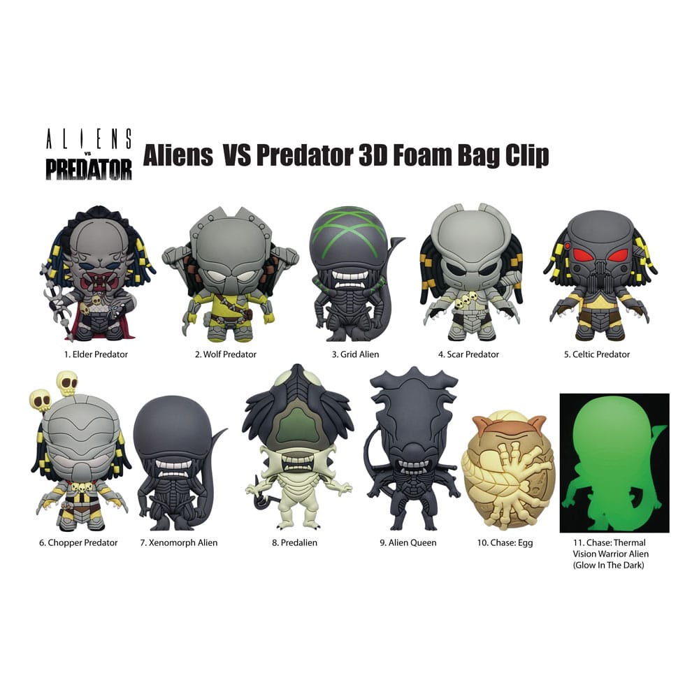 Alien vs. Predator 3D PVC Bag Clips Display (24) P051611