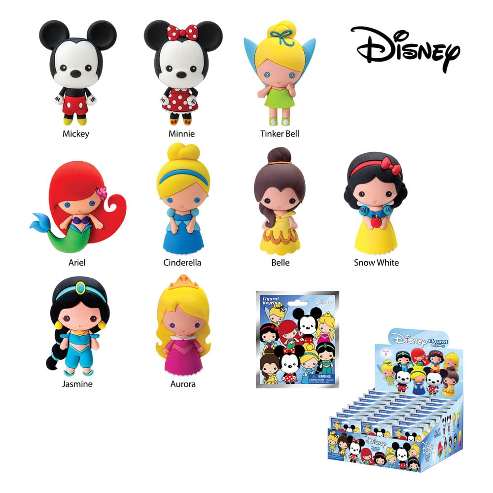 Disney 3D PVC Bag Clips Series 1 Display (24) P051629