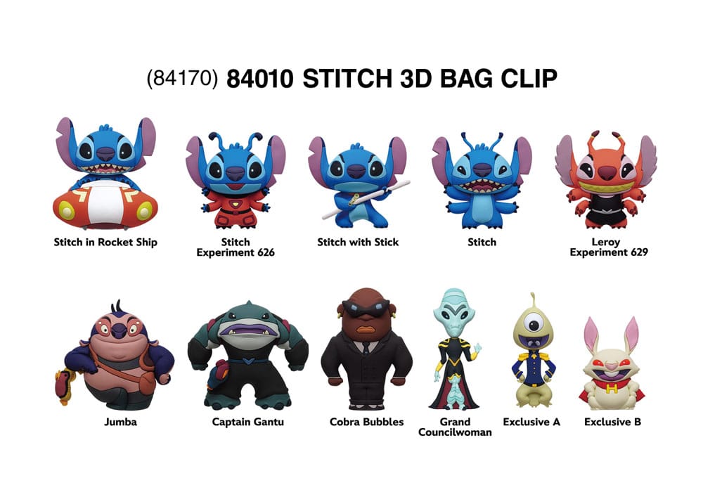 Lilo & Stitch 3D Foam Bag Clips Stitch in Space Display (24) P067714