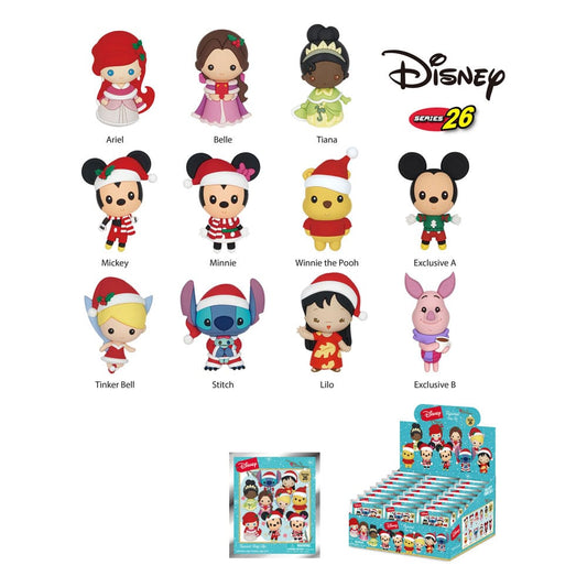 Disney PVC Bag Clips Disney Christmas Series 26 Display (24) P051673