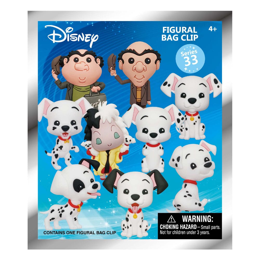 Disney 3D PVC Bag Clips 101 Dalmations Series 33 Display (24) P051675