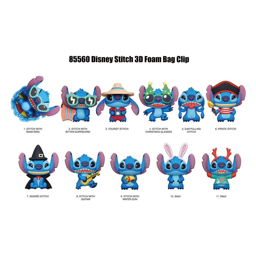 Lilo & Stitch 3D Foam Bag Clips Costumes Series 3 Display (24) P051682