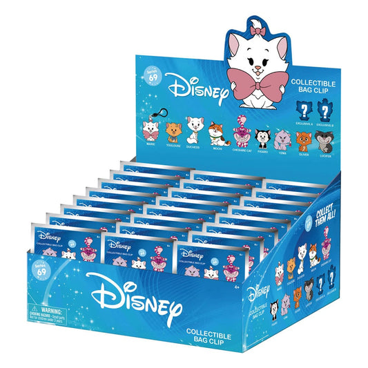 Disney Cats 3D Foam Bag Clips Series 69 Display (24) P051701