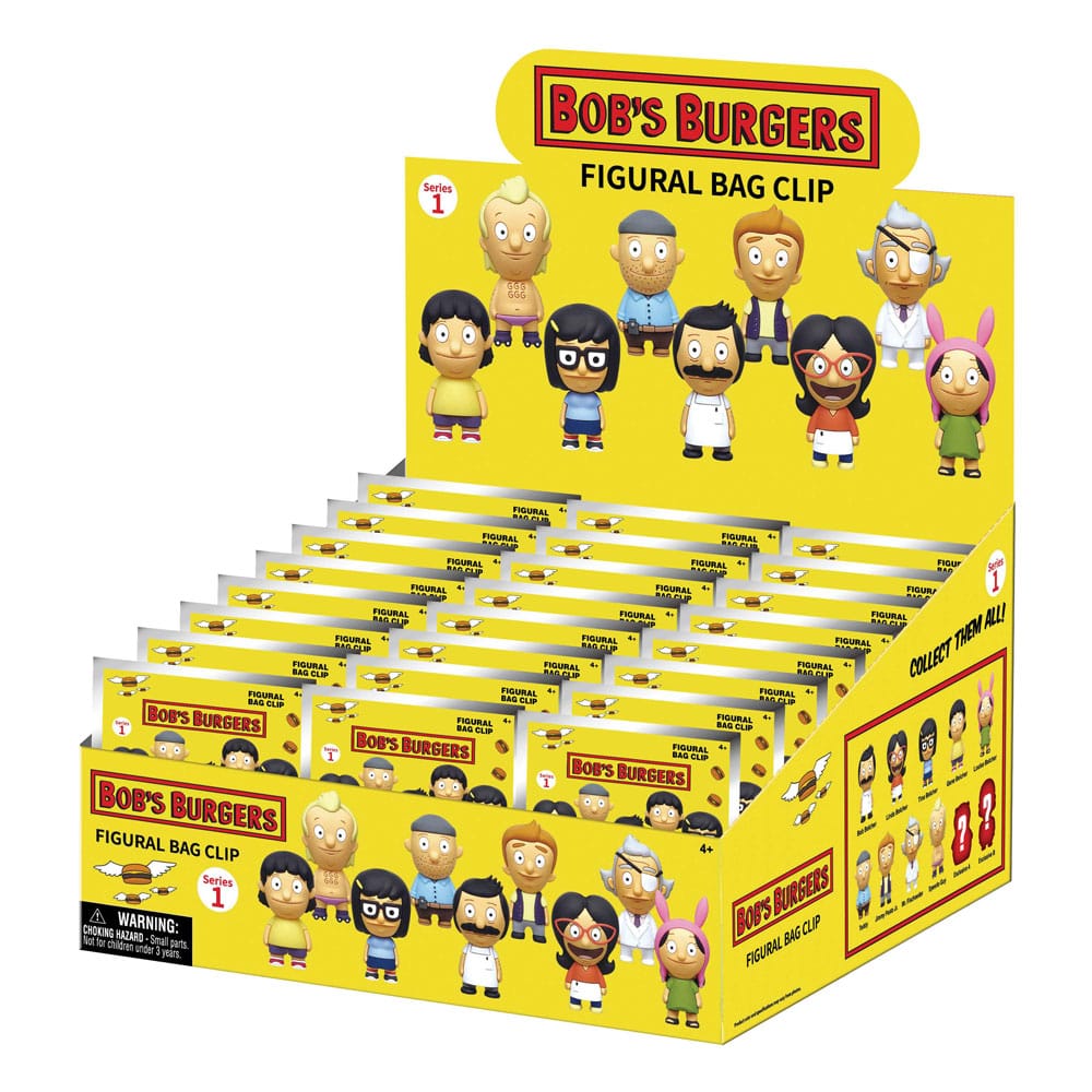 Bob's Burgers 3D Foam Bag Clips Series 1 Display (24) P065986