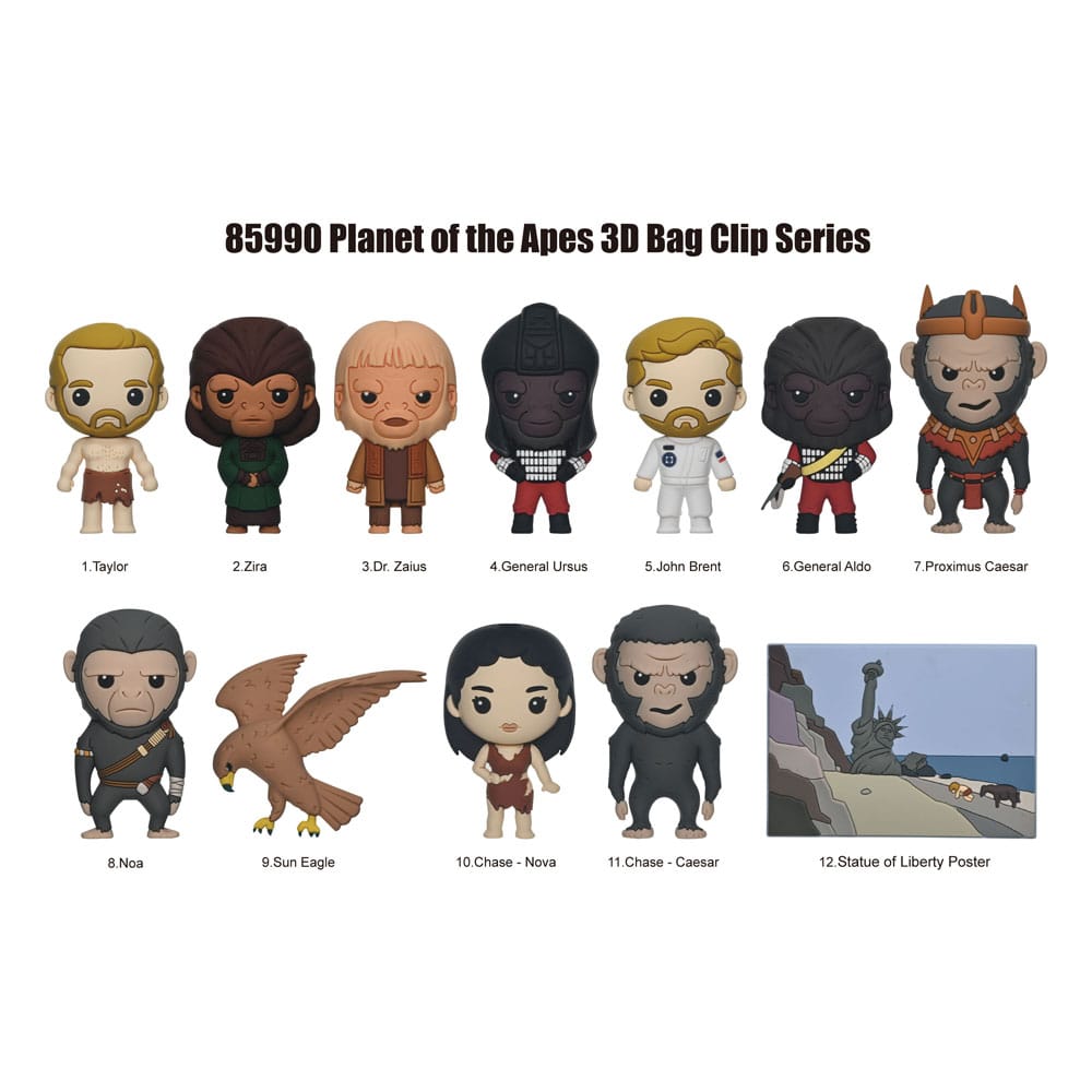 Planet of the Apes 3D Foam Bag Clips Series 1 Display (24) P065987