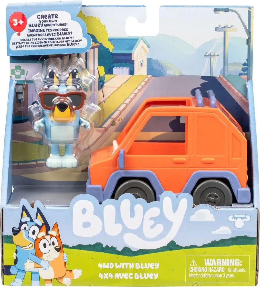 Bluey Mini Figure Playset Bluey & 4WD Car P066620