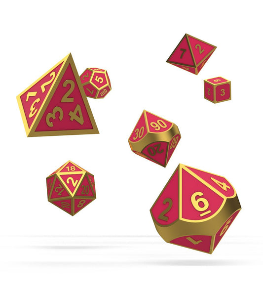 Oakie Doakie Dice RPG Set Metal Glow in the Dark - Golden Princess (7) P053793