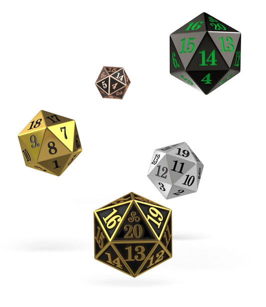 Oakie Doakie Dice D20 Spindown Dice Set Metal (5) P053795