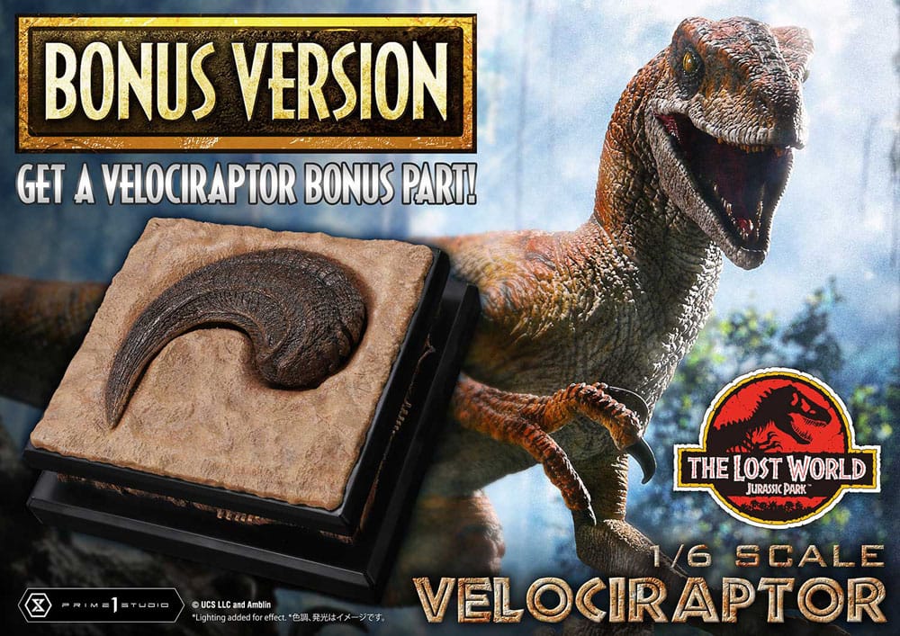 Jurassic Park II Legacy Museum Collection Statue 1/6 Velociraptor Bonus Version 41 cm P054128