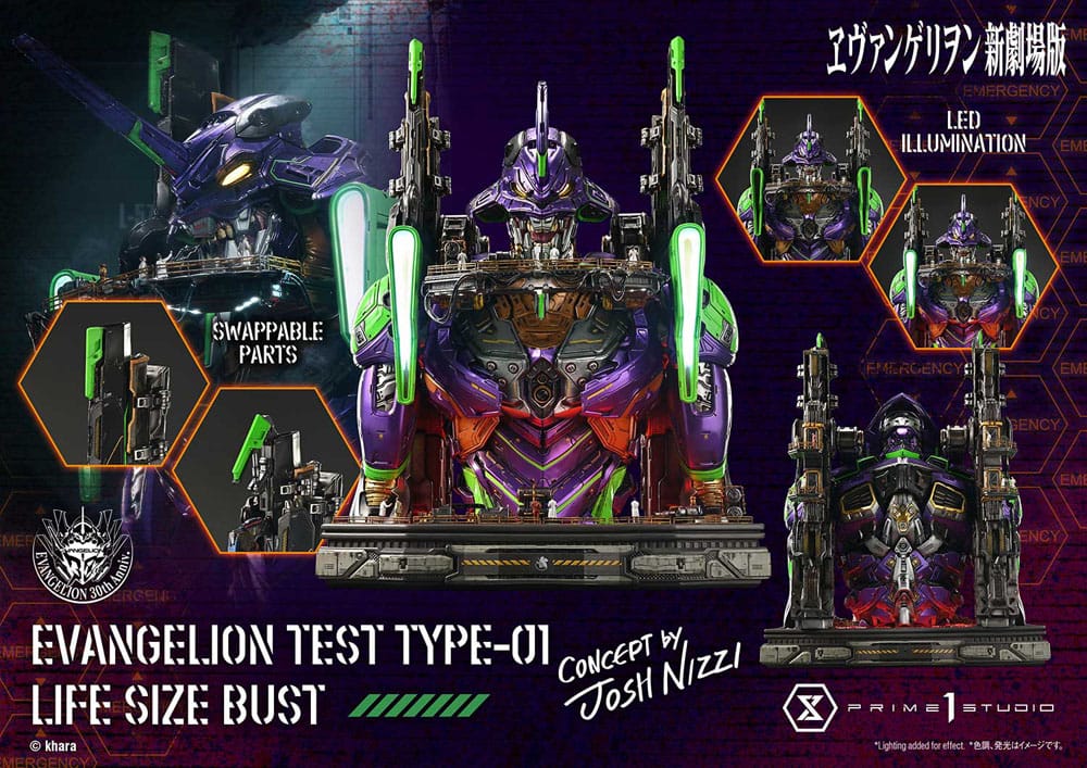 Neon Genesis Evangelion Life Size Bust 1/1 Test Type-01 (Concept by Josh Nizzi) 86 cm P054129