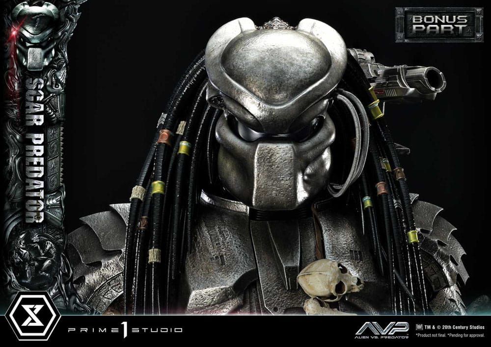 The Alien vs. Predator Museum Masterline Series Statue 1/3 Scar Predator Deluxe Bonus Version 93 cm P054172