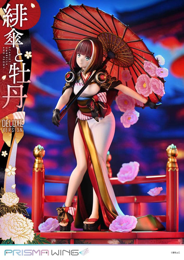 Original Illustration by Fuzichoco Prisma Wing PVC Statue 1/7 Scarlet Umbrella And Peony Deluxe Version 32 cm P054281