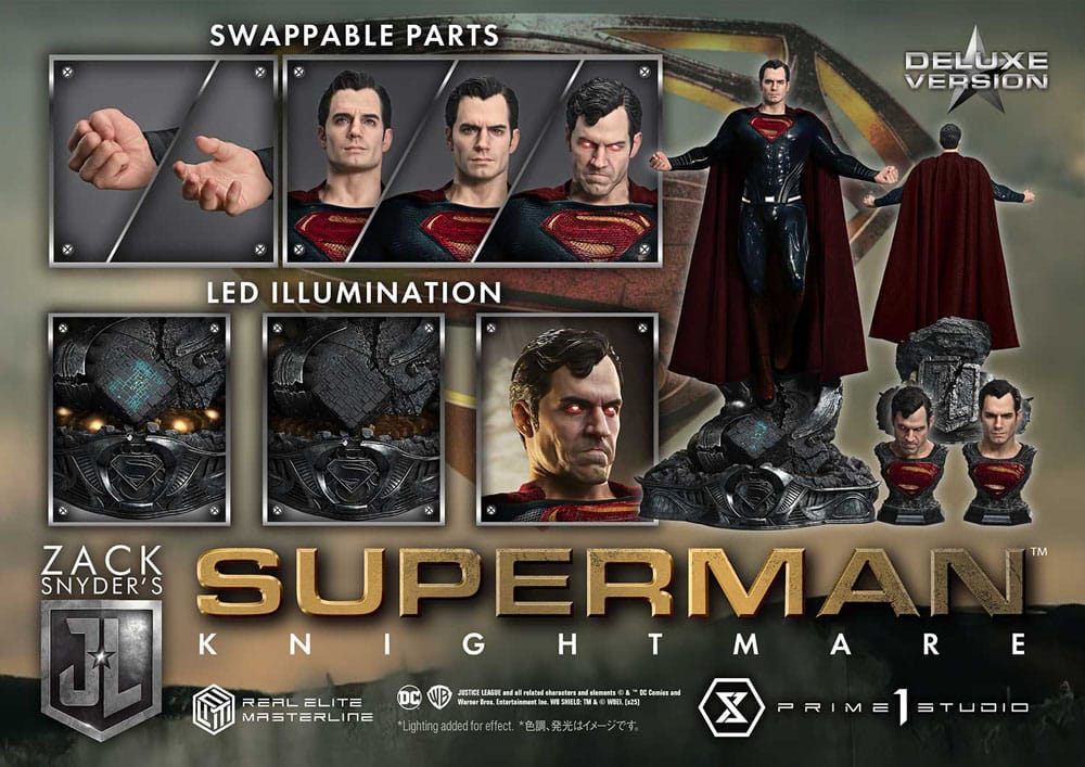Zack Snyder's Justice League Real Elite Masterline Series Statue 1/3 Superman Knightmare Color Edition Deluxe Ver. 95 cm P054362