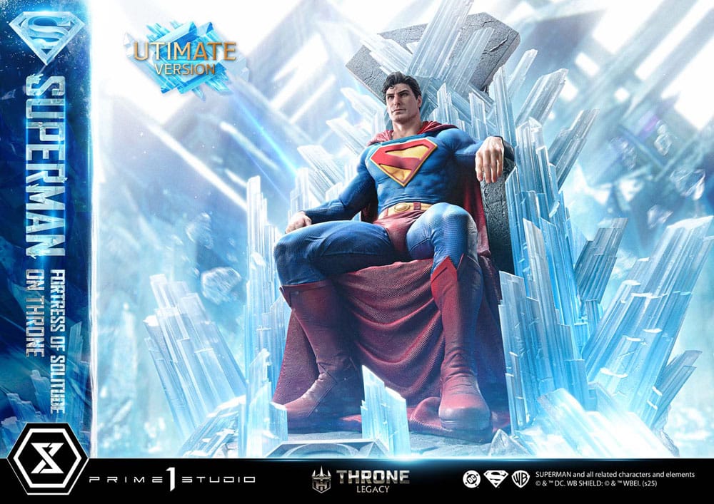DC Comics Throne Legacy Collection Statue Statue 1/4 Superman Fortress of Solitude on Throne (Design by Gabriele Dell'Otto) Ultimate Version 52 cm P054386
